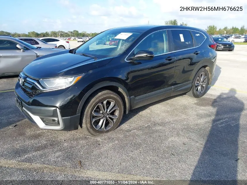 2021 Honda Cr-V Awd Ex VIN: 2HKRW2H56MH676625 Lot: 40771053