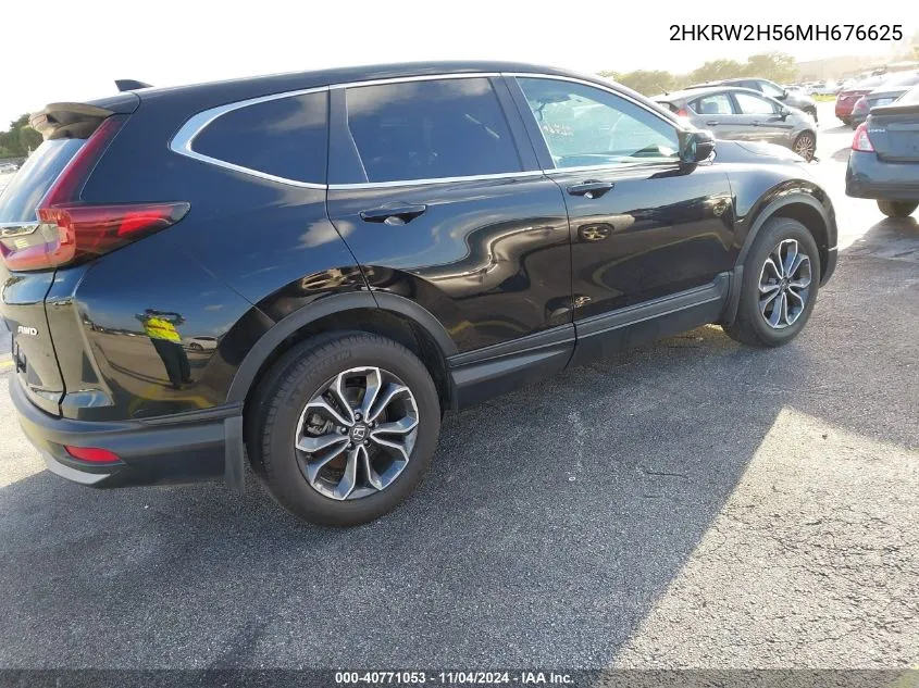 2021 Honda Cr-V Awd Ex VIN: 2HKRW2H56MH676625 Lot: 40771053