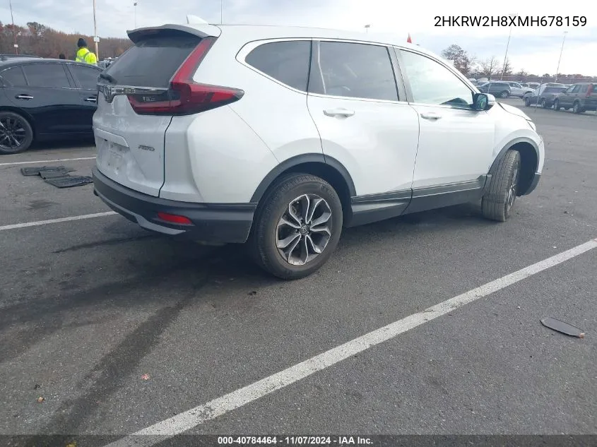 2021 Honda Cr-V Awd Ex-L VIN: 2HKRW2H8XMH678159 Lot: 40784464