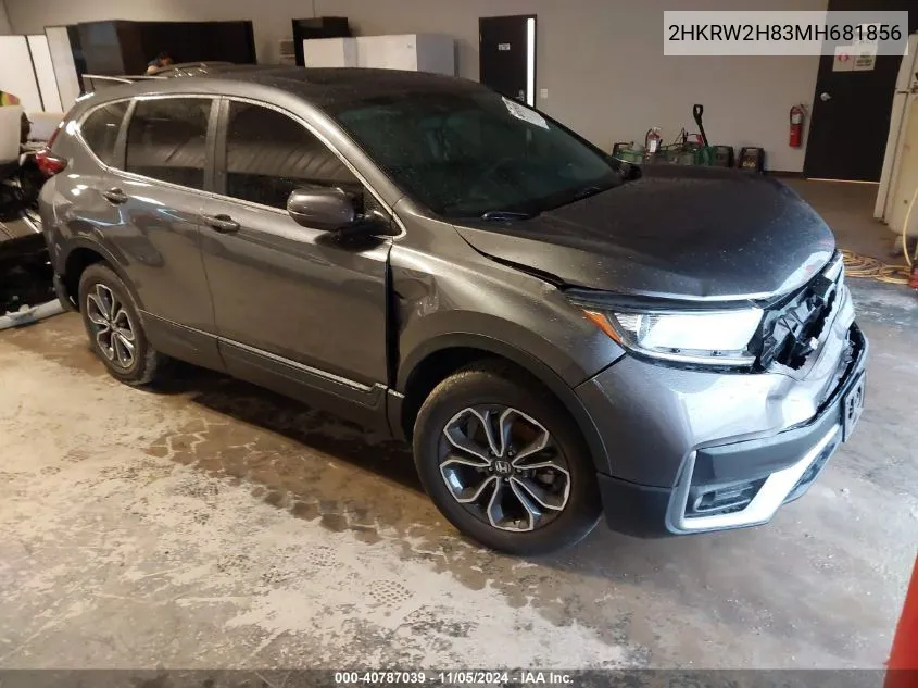 2021 Honda Cr-V Awd Ex-L VIN: 2HKRW2H83MH681856 Lot: 40787039