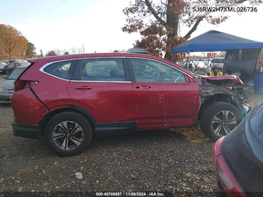 2021 Honda Cr-V Awd Special Edition VIN: 5J6RW2H7XML026736 Lot: 40788867