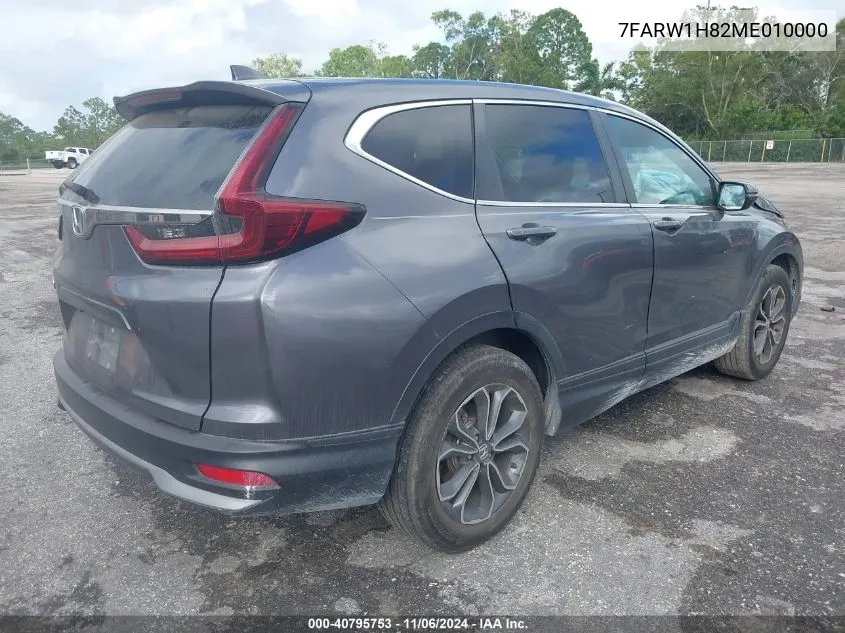 2021 Honda Cr-V 2Wd Ex-L VIN: 7FARW1H82ME010000 Lot: 40795753