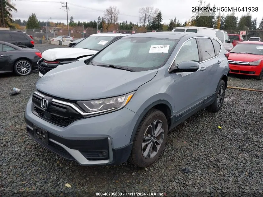 2021 Honda Cr-V Awd Ex VIN: 2HKRW2H56MH641938 Lot: 40795839