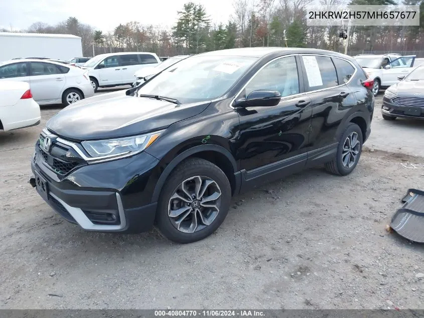 2021 Honda Cr-V Awd Ex VIN: 2HKRW2H57MH657677 Lot: 40804770