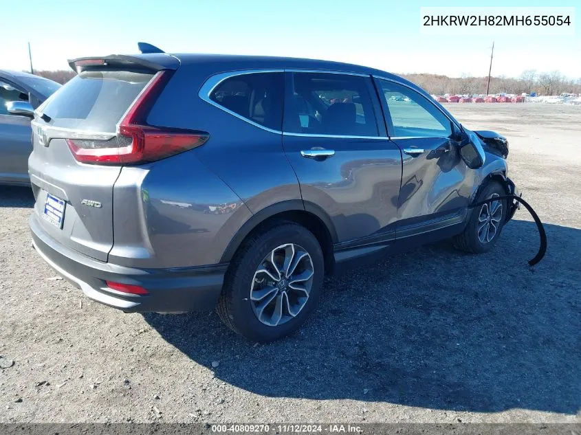 2021 Honda Cr-V Awd Ex-L VIN: 2HKRW2H82MH655054 Lot: 40809270