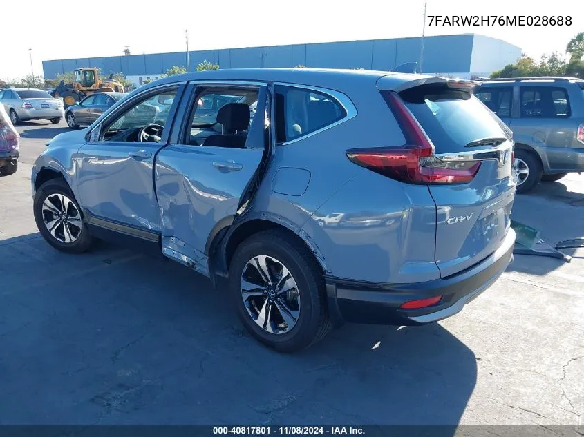 2021 Honda Cr-V Awd Special Edition VIN: 7FARW2H76ME028688 Lot: 40817801