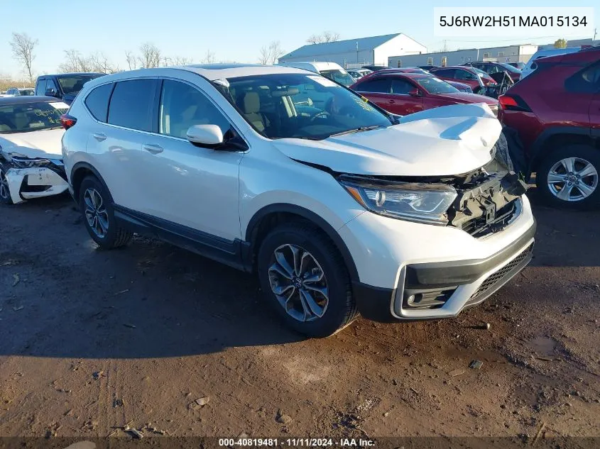 2021 Honda Cr-V Awd Ex VIN: 5J6RW2H51MA015134 Lot: 40819481