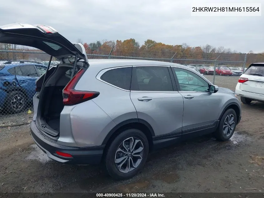 2021 Honda Cr-V Awd Ex-L VIN: 2HKRW2H81MH615564 Lot: 40900425