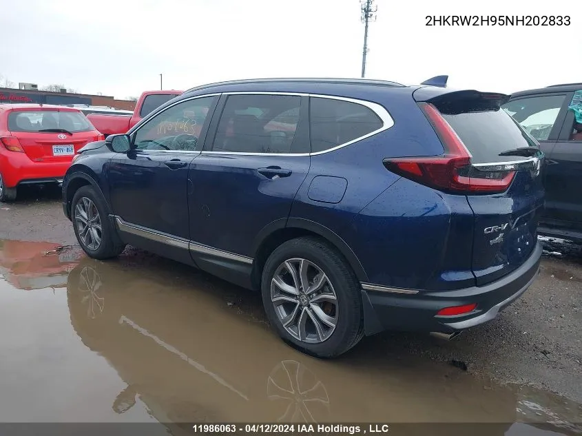 2022 Honda Cr-V VIN: 2HKRW2H95NH202833 Lot: 11986063