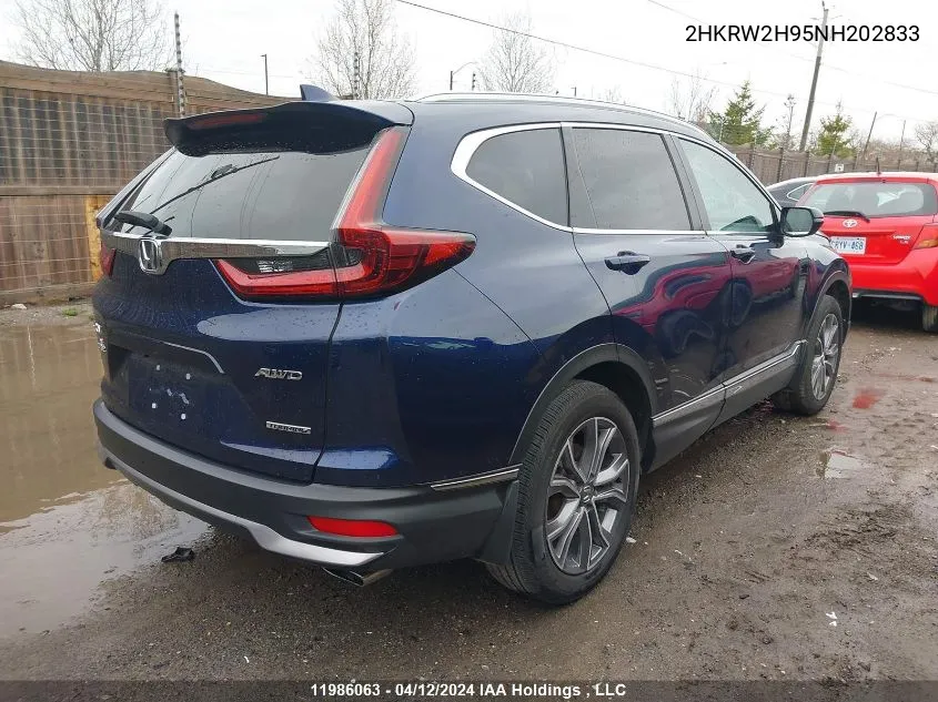 2022 Honda Cr-V VIN: 2HKRW2H95NH202833 Lot: 11986063