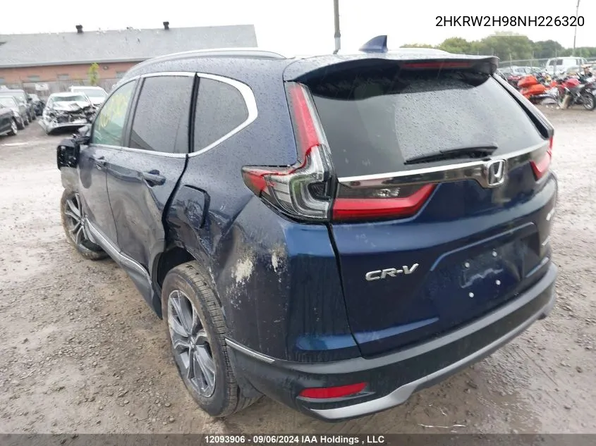 2022 Honda Cr-V VIN: 2HKRW2H98NH226320 Lot: 12093906