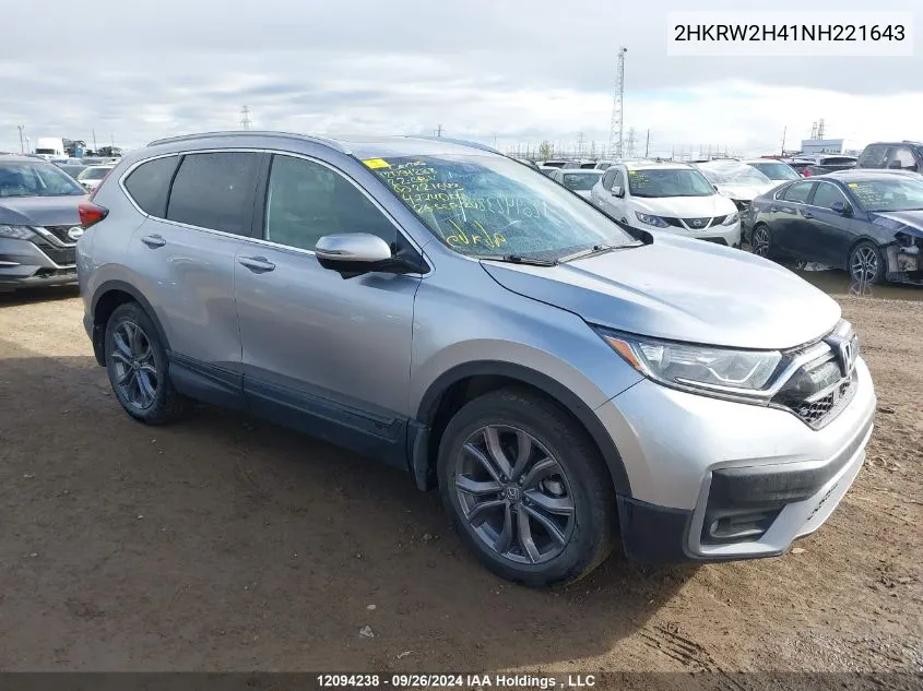 2022 Honda Cr-V VIN: 2HKRW2H41NH221643 Lot: 12094238