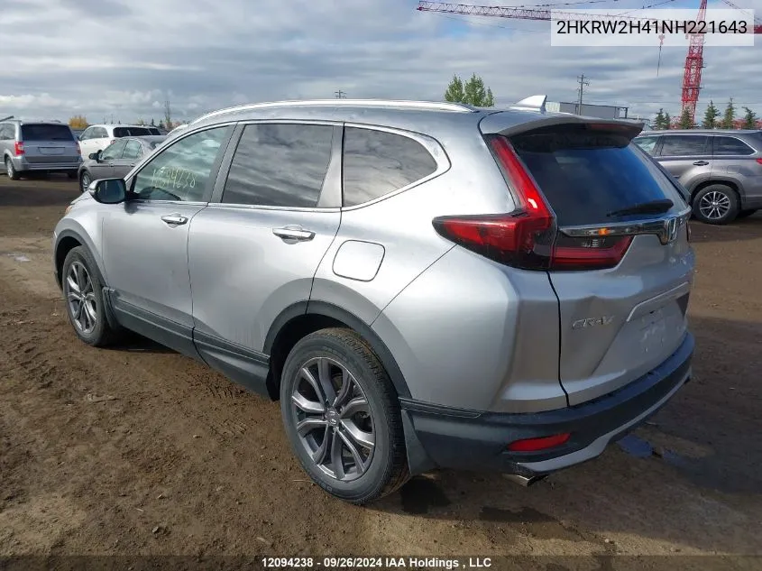 2022 Honda Cr-V VIN: 2HKRW2H41NH221643 Lot: 12094238