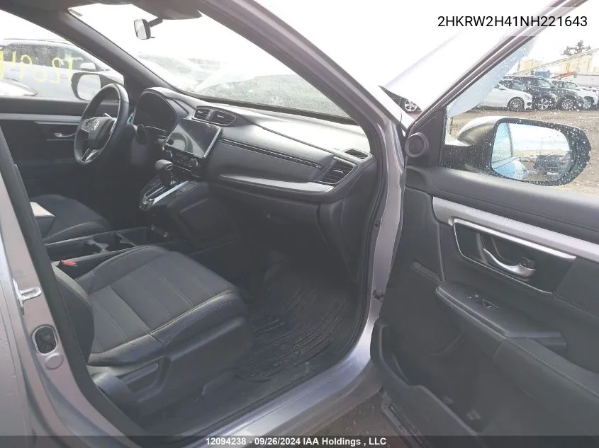 2022 Honda Cr-V VIN: 2HKRW2H41NH221643 Lot: 12094238