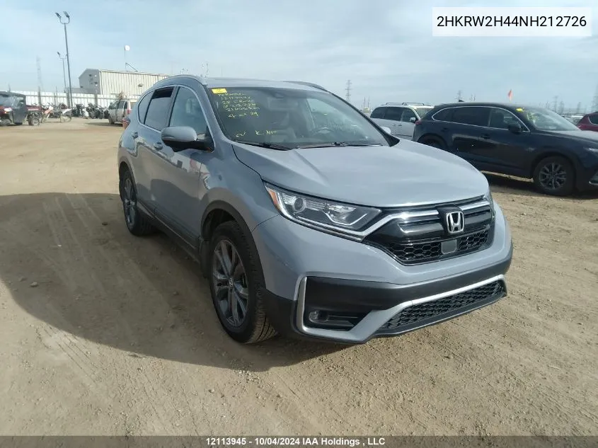 2022 Honda Cr-V VIN: 2HKRW2H44NH212726 Lot: 12113945