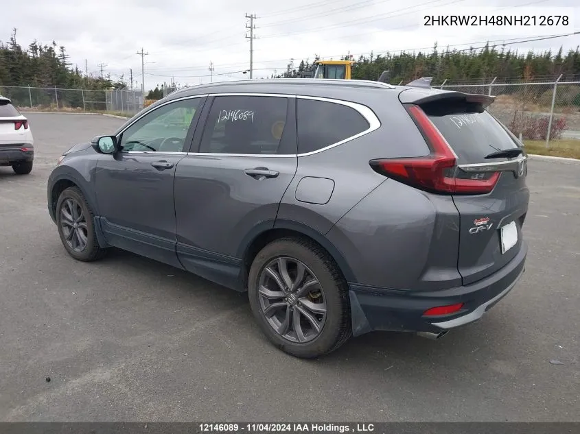 2022 Honda Cr-V VIN: 2HKRW2H48NH212678 Lot: 12146089