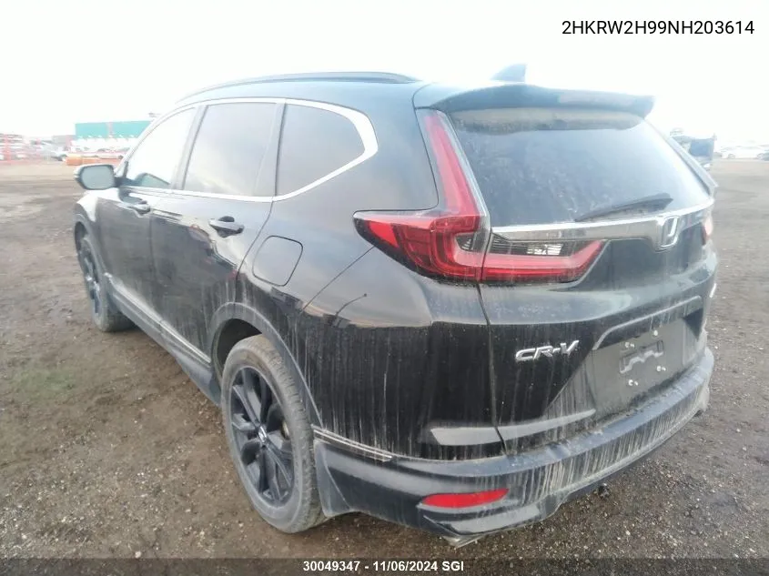 2022 Honda Cr-V Touring VIN: 2HKRW2H99NH203614 Lot: 30049347