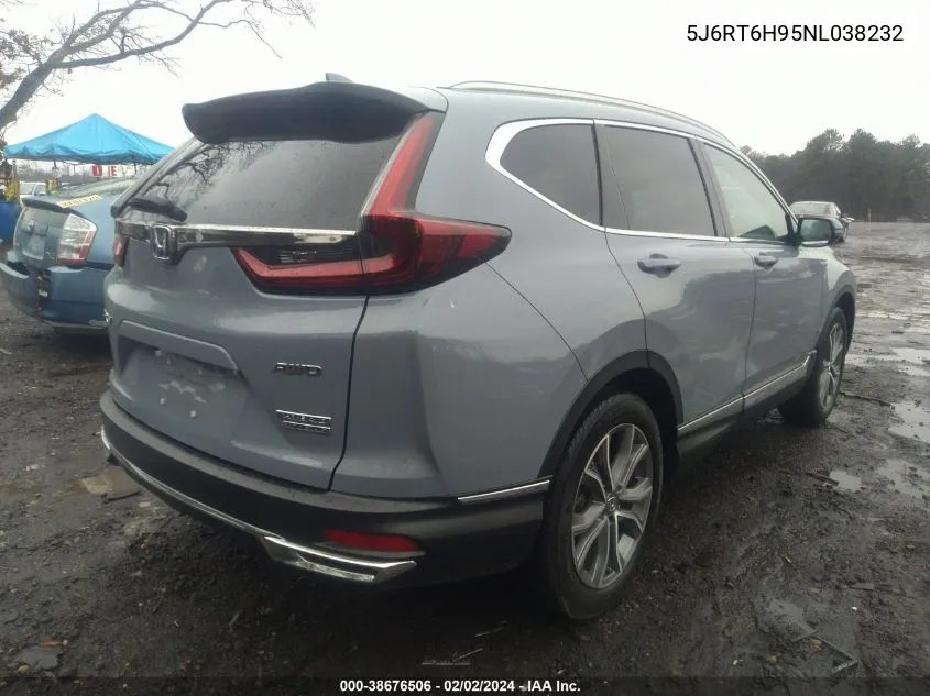 2022 Honda Cr-V Hybrid Touring VIN: 5J6RT6H95NL038232 Lot: 38676506