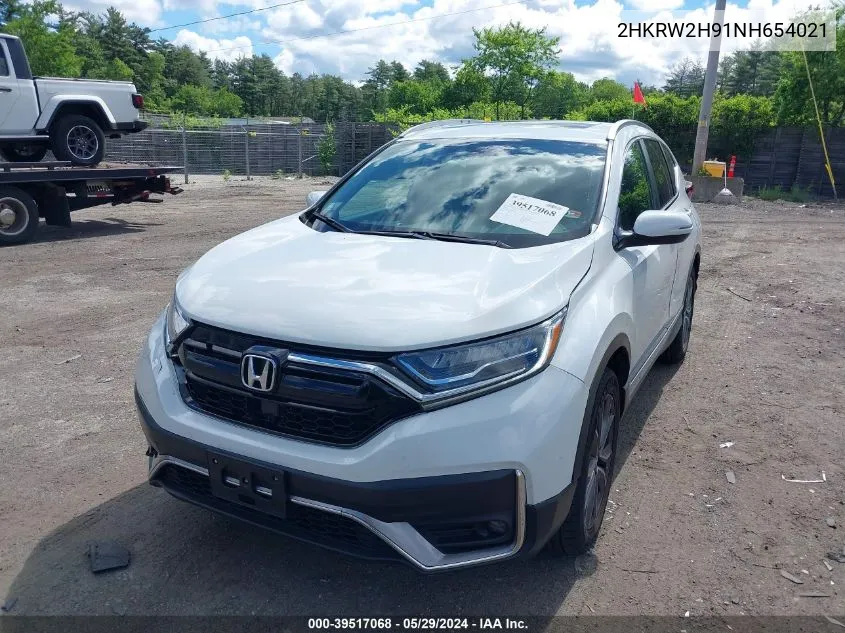 2022 Honda Cr-V Awd Touring VIN: 2HKRW2H91NH654021 Lot: 39517068