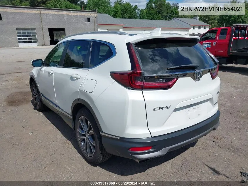 2022 Honda Cr-V Awd Touring VIN: 2HKRW2H91NH654021 Lot: 39517068