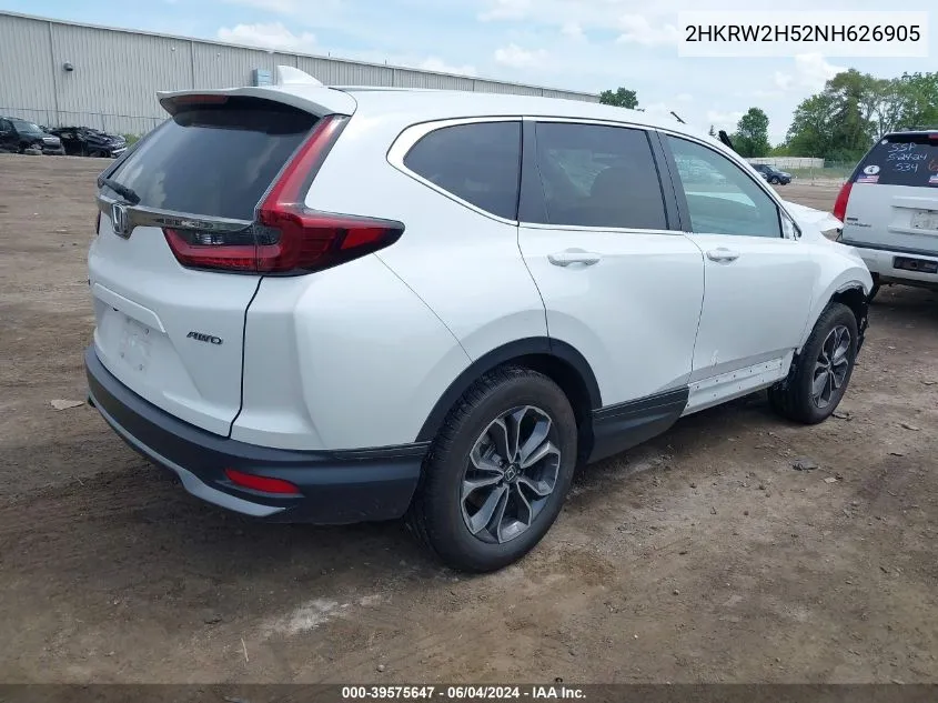 2HKRW2H52NH626905 2022 Honda Cr-V Awd Ex