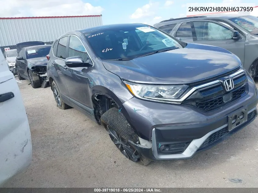 2022 Honda Cr-V Awd Ex-L VIN: 2HKRW2H80NH637959 Lot: 39719018