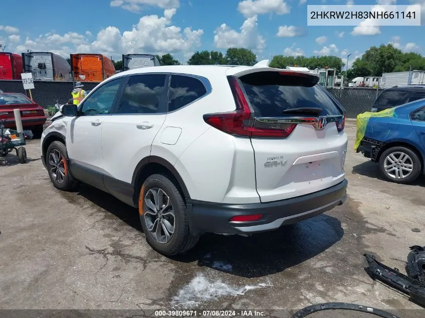 2022 Honda Cr-V Awd Ex-L VIN: 2HKRW2H83NH661141 Lot: 39809671