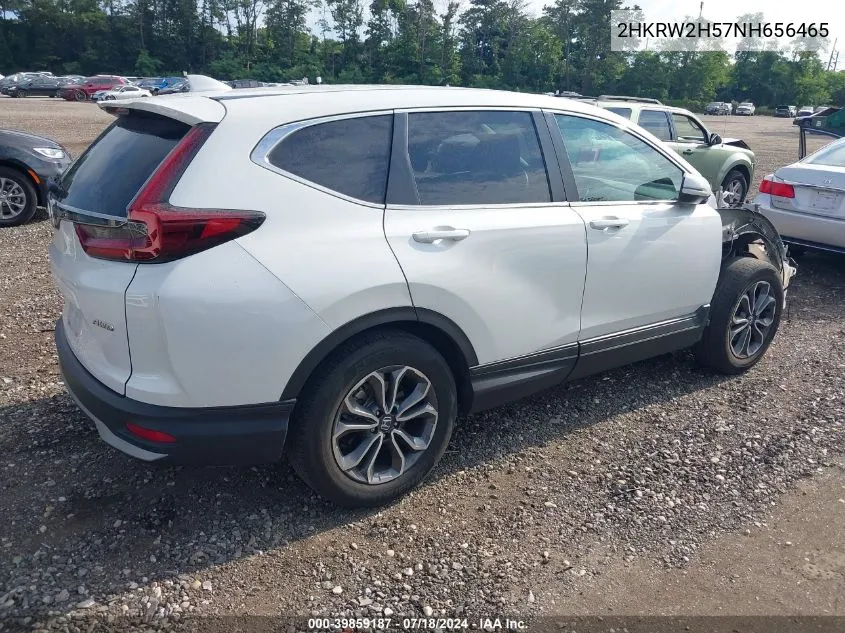 2022 Honda Cr-V Awd Ex VIN: 2HKRW2H57NH656465 Lot: 39859187