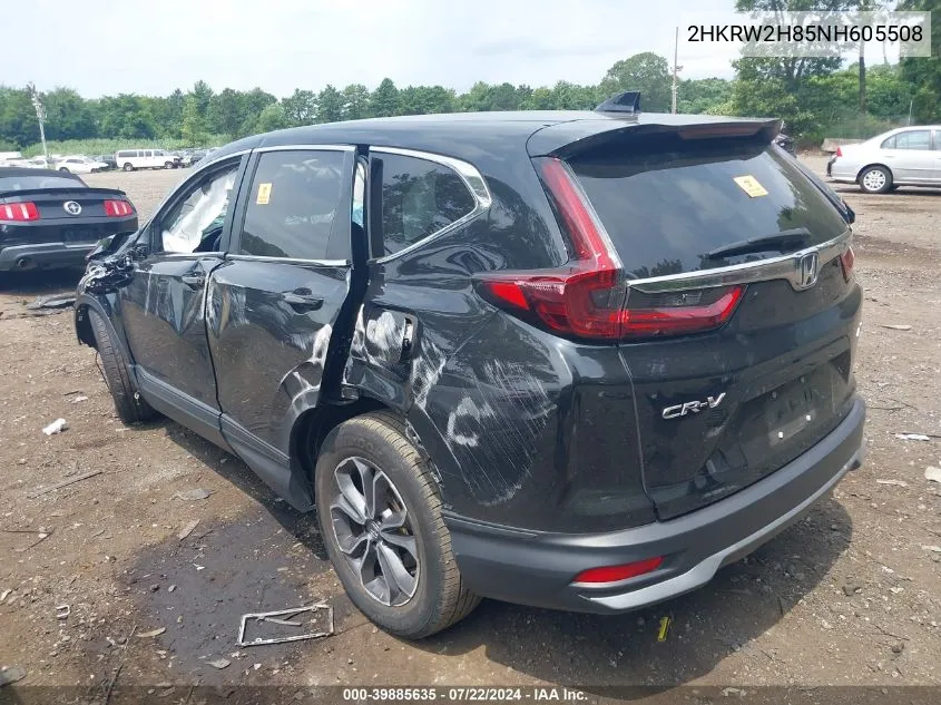 2022 Honda Cr-V Awd Ex-L VIN: 2HKRW2H85NH605508 Lot: 39885635