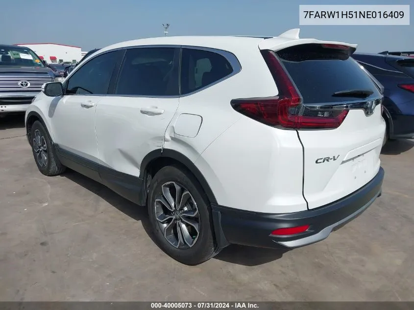 2022 Honda Cr-V 2Wd Ex VIN: 7FARW1H51NE016409 Lot: 40005073