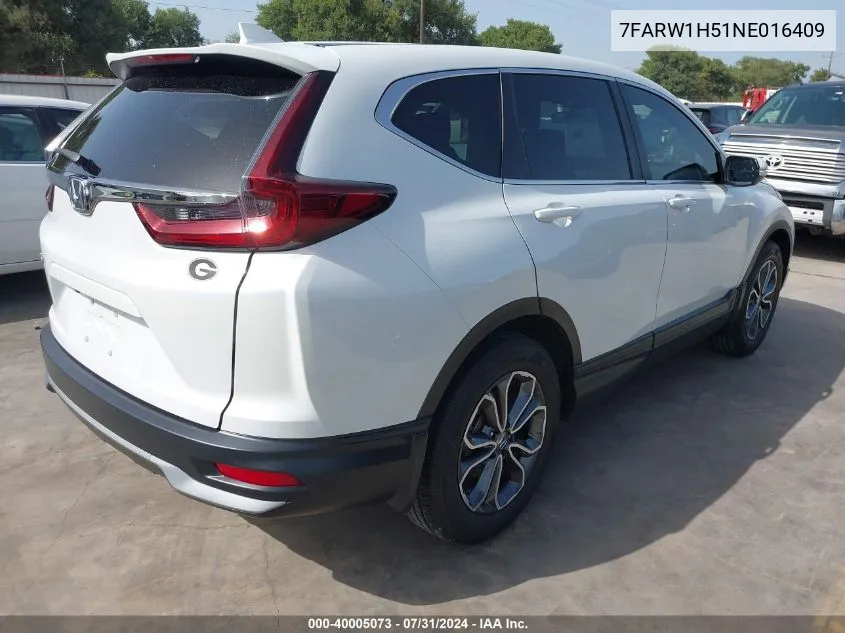 2022 Honda Cr-V 2Wd Ex VIN: 7FARW1H51NE016409 Lot: 40005073