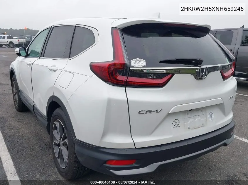 2022 Honda Cr-V Awd Ex VIN: 2HKRW2H5XNH659246 Lot: 40045138