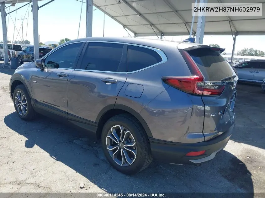 2HKRW2H87NH602979 2022 Honda Cr-V Awd Ex-L