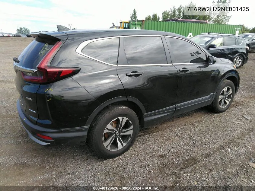 2022 Honda Cr-V Se VIN: 7FARW2H72NE001425 Lot: 40128626