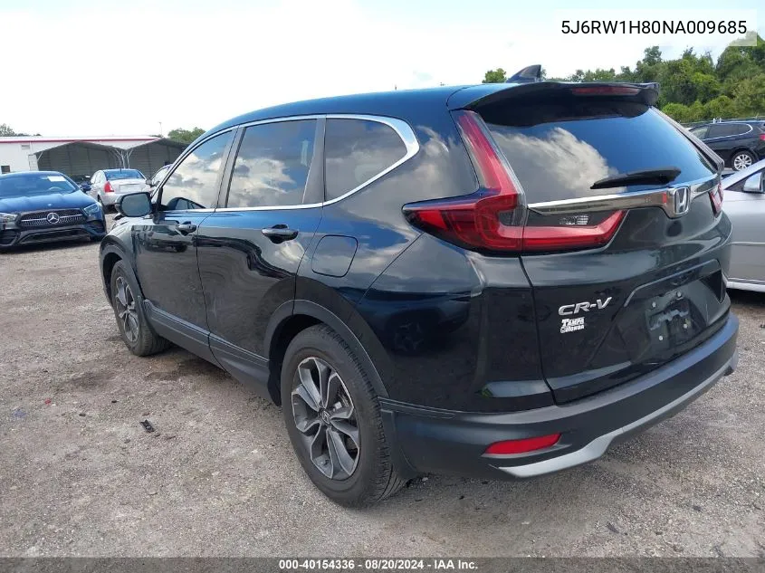 2022 Honda Cr-V Exl VIN: 5J6RW1H80NA009685 Lot: 40154336