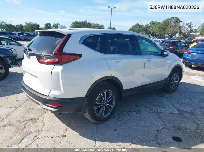 2022 Honda Cr-V 2Wd Ex-L VIN: 5J6RW1H88NA020336 Lot: 40202959