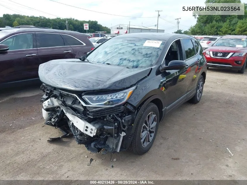 2022 Honda Cr-V Hybrid Ex VIN: 5J6RT6H53NL023564 Lot: 40213426