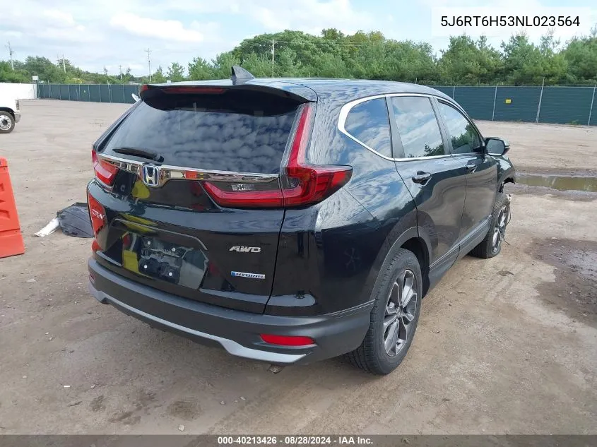 2022 Honda Cr-V Hybrid Ex VIN: 5J6RT6H53NL023564 Lot: 40213426