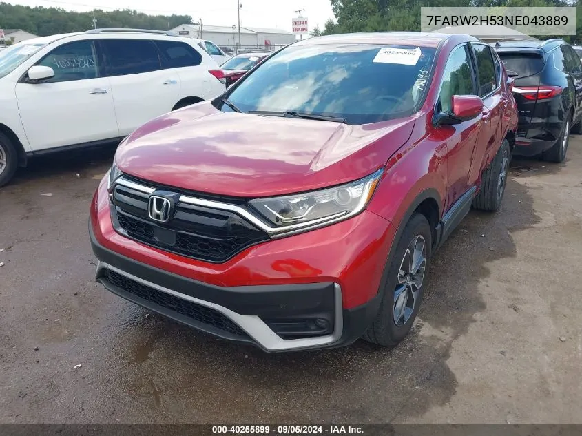 2022 Honda Cr-V Awd Ex VIN: 7FARW2H53NE043889 Lot: 40255899