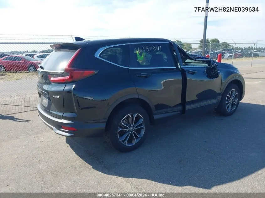 2022 Honda Cr-V Awd Ex-L VIN: 7FARW2H82NE039634 Lot: 40257341