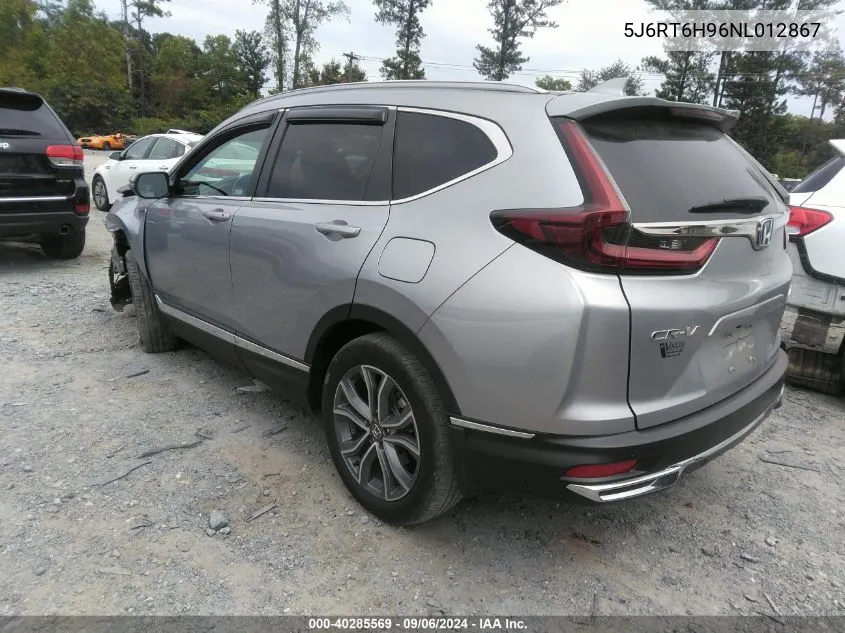 2022 Honda Cr-V Hybrid Touring VIN: 5J6RT6H96NL012867 Lot: 40285569