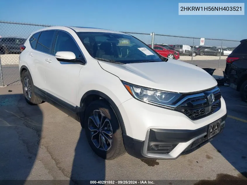 2022 Honda Cr-V 2Wd Ex VIN: 2HKRW1H56NH403521 Lot: 40291852