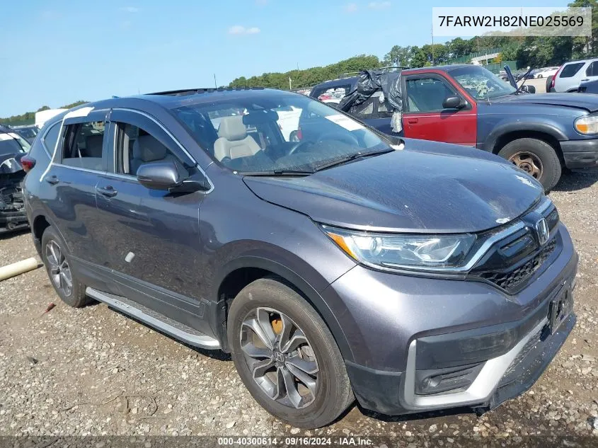 2022 Honda Cr-V Awd Ex-L VIN: 7FARW2H82NE025569 Lot: 40300614