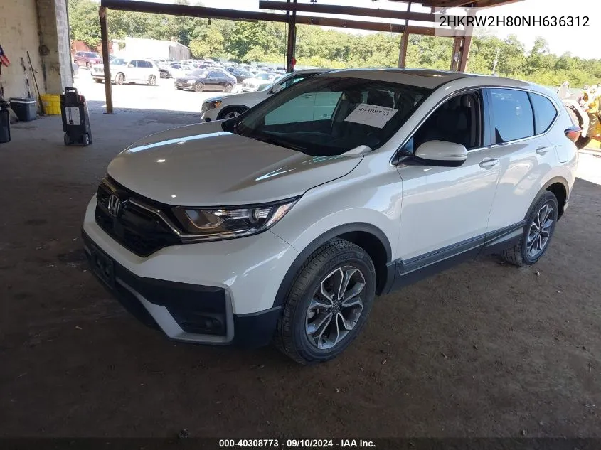 2HKRW2H80NH636312 2022 Honda Cr-V Awd Ex-L