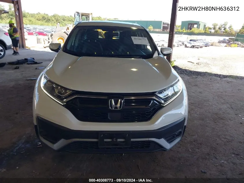 2022 Honda Cr-V Awd Ex-L VIN: 2HKRW2H80NH636312 Lot: 40308773