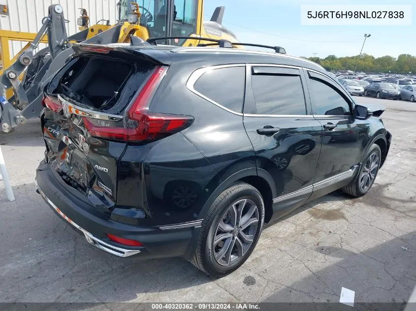 2022 Honda Cr-V Touring VIN: 5J6RT6H98NL027838 Lot: 40320362