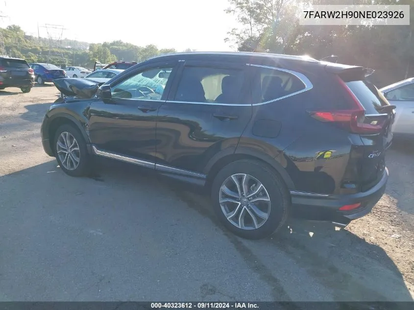 2022 Honda Cr-V Touring VIN: 7FARW2H90NE023926 Lot: 40323612