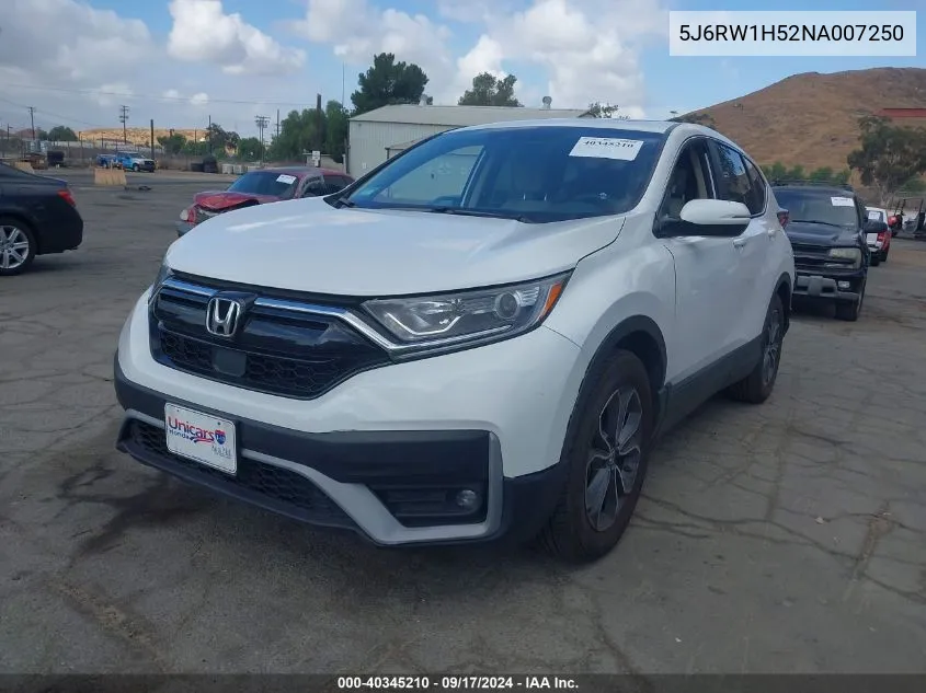 2022 Honda Cr-V 2Wd Ex VIN: 5J6RW1H52NA007250 Lot: 40345210