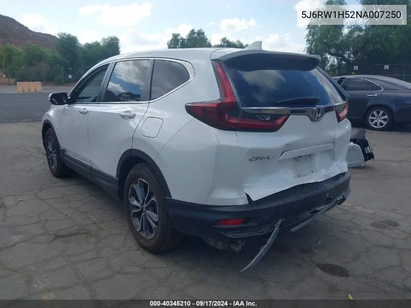 2022 Honda Cr-V 2Wd Ex VIN: 5J6RW1H52NA007250 Lot: 40345210