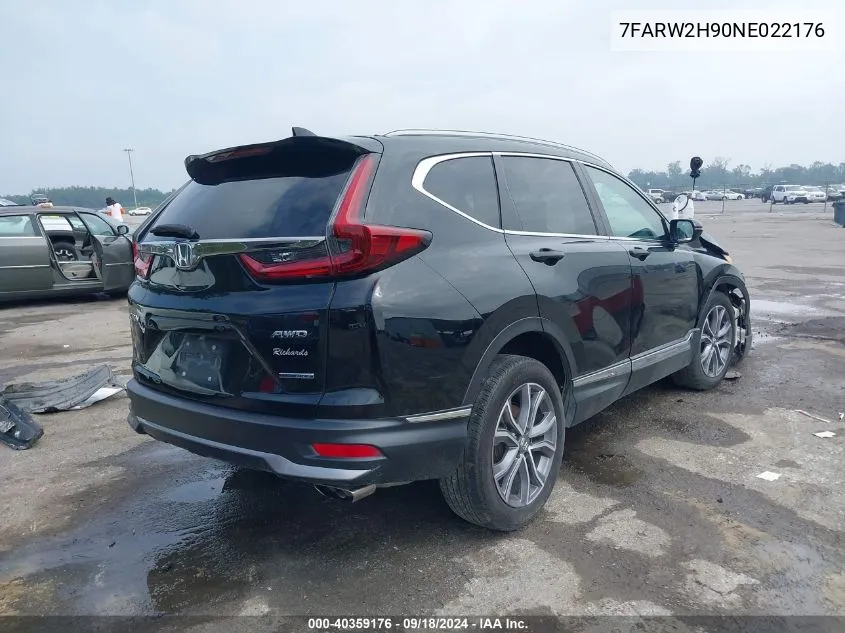 2022 Honda Cr-V Touring VIN: 7FARW2H90NE022176 Lot: 40359176